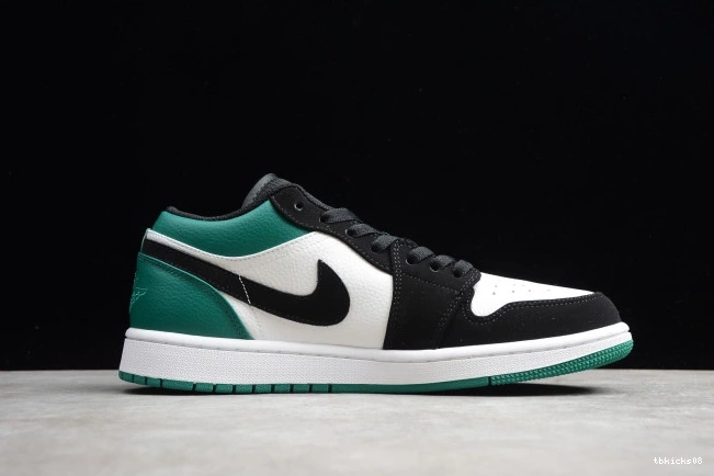 Cheap TBkick Mystic Jordan Low Black Air White 1 Green 553558-113 0707